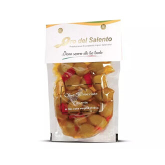 Olive verdi schiacciate piccanti